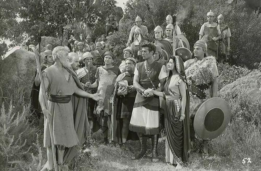 John Hoyt [I], Margia Dean, Joe Besser, Eduard Franz y George Nader en los-pecados-de-jezabel