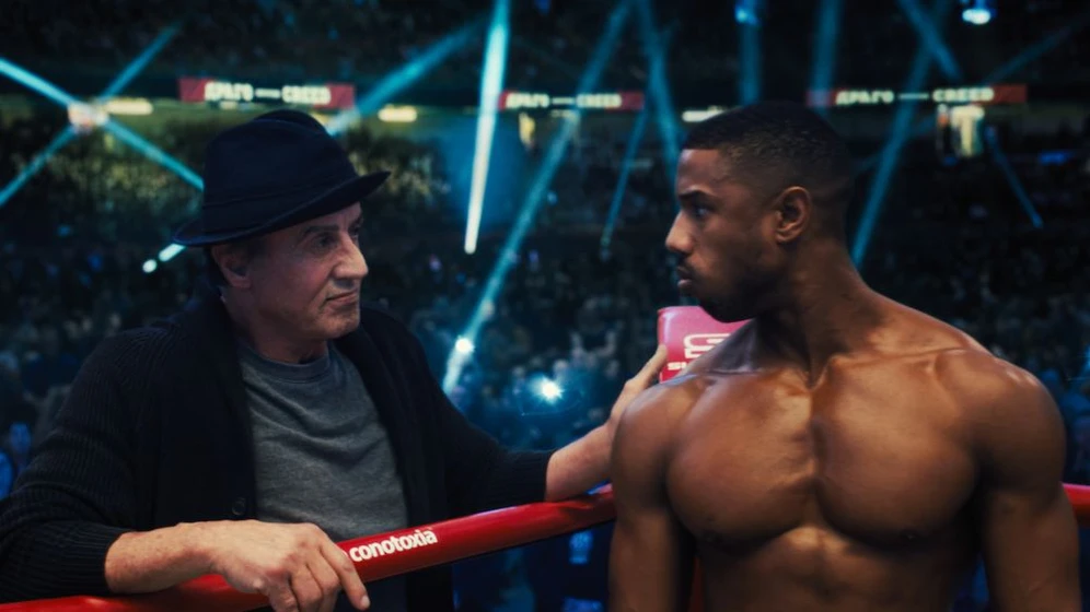 Sylvester Stallone y Michael B. Jordan en creed-ii-la-leyenda-de-rocky