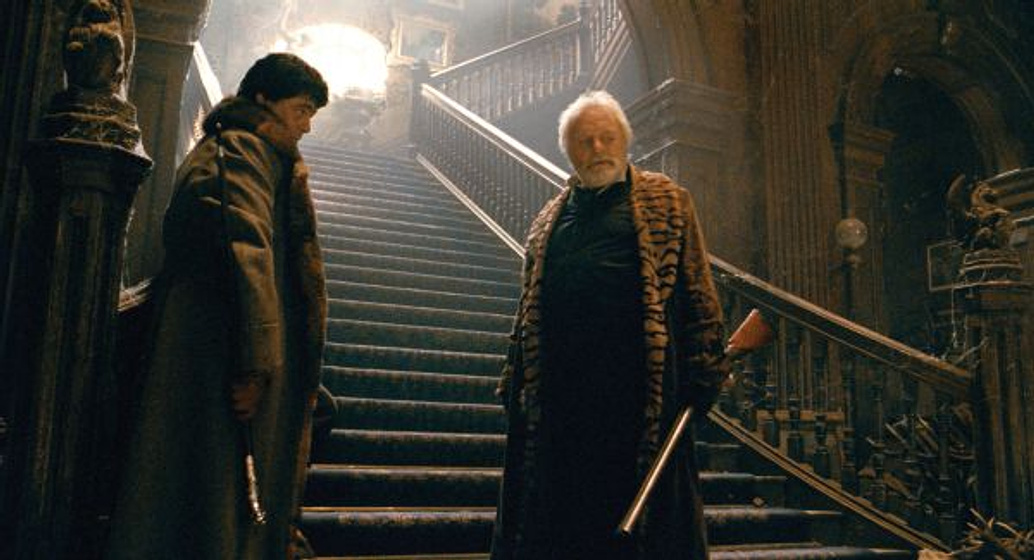Anthony Hopkins y Benicio Del Toro en El Hombre Lobo