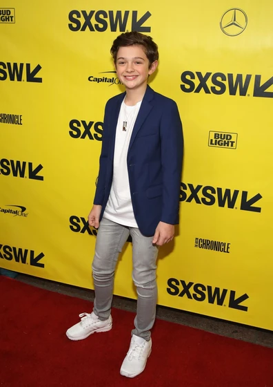 Noah Jupe en Un Lugar tranquilo (Premiere en Texas. Marzo 2018)