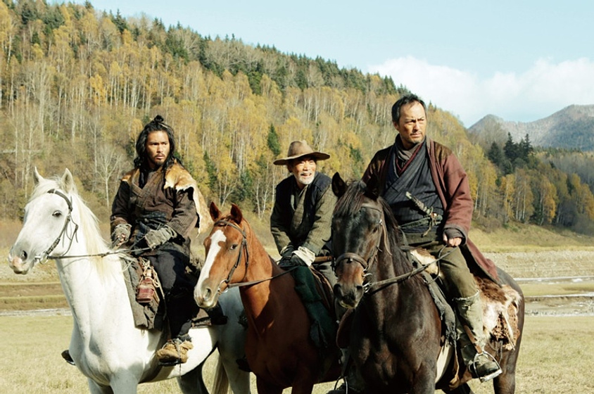 Ken Watanabe, Akira Emoto y Yûya Yagira en Unforgiven