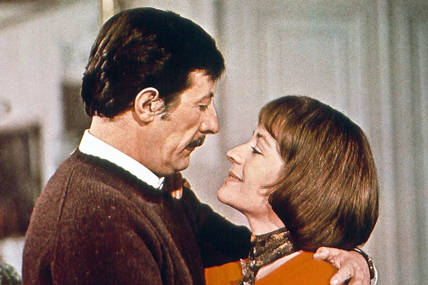 Jean Rochefort y Annie Girardot en amor-en-rebeldia