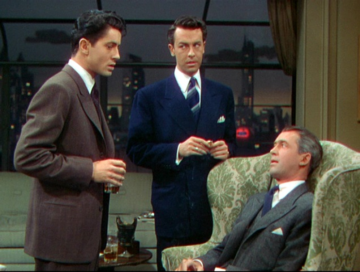James Stewart, John Dall y Farley Granger en La Soga