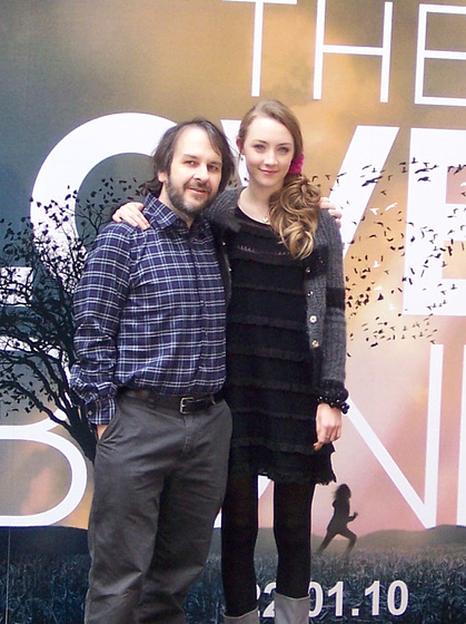 Peter Jackson y Saoirse Ronan en The Lovely Bones (Promoción en Madrid (1-12-09))