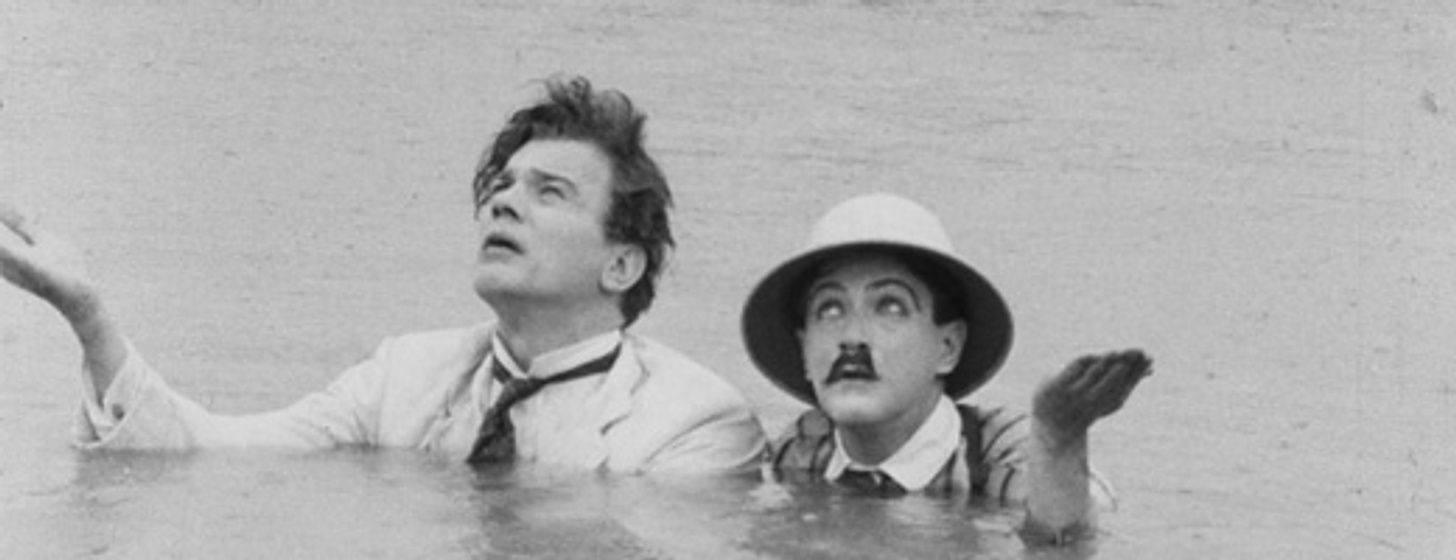 Joseph Cotten y Edgar Barrier en Too Much Johnson