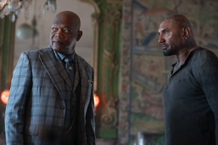 Samuel L. Jackson y Dave Batista en afterburn