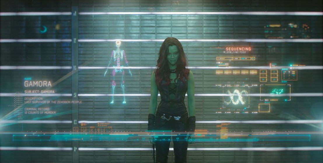 Zoe Saldana en Guardianes de la Galaxia