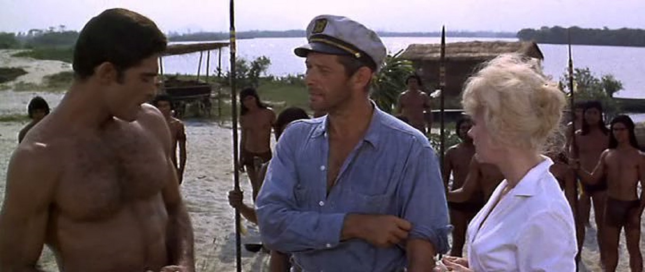 Mike Henry, Jan Murray y Diana Millay en Tarzán en el Amazonas