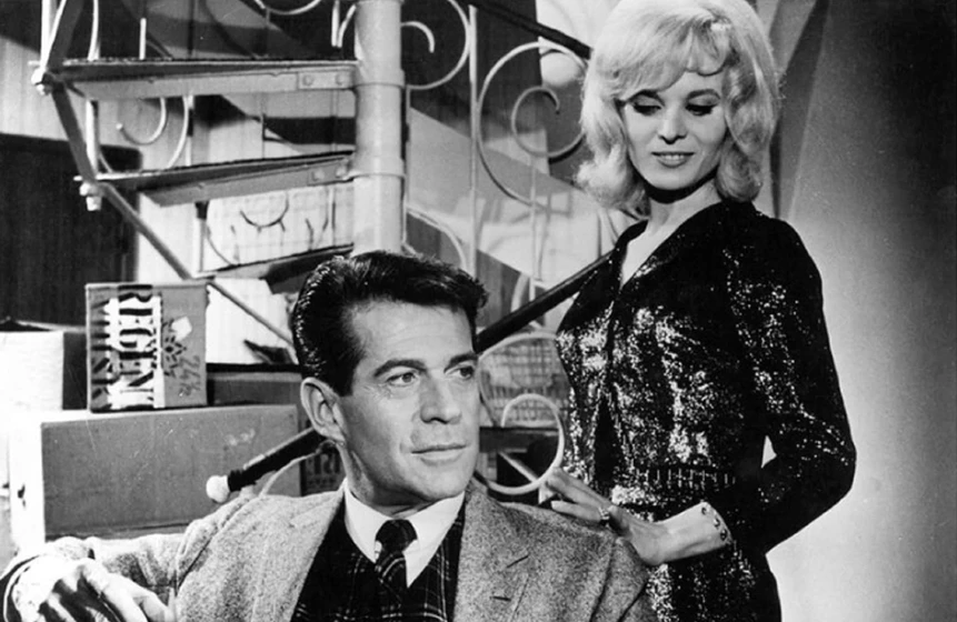 George Nader y Sylvia Pascal en la-jungla-de-los-gangsters