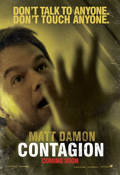 Matt Damon en Contagio (Poster promocional)