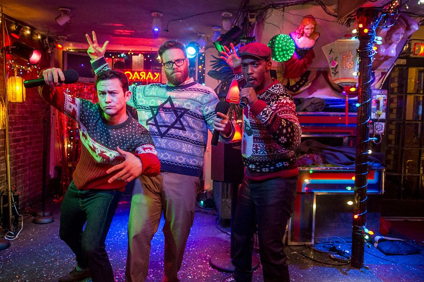 Joseph Gordon-Levitt, Seth Rogen y Anthony Mackie en Los Tres Reyes malos
