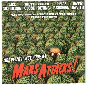 Carátula de la banda de sonido de Mars Attacks!