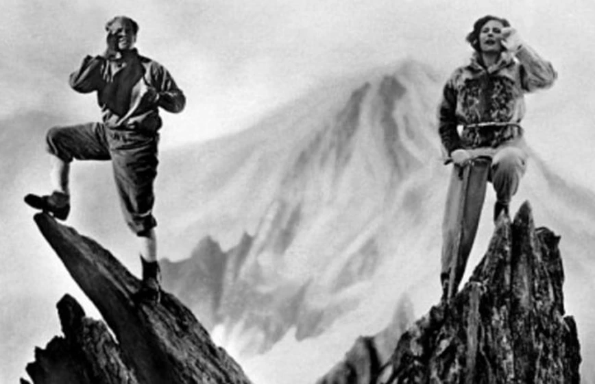Gustav Diessl y Leni Riefenstahl en el-infierno-blanco-de-piz-palu