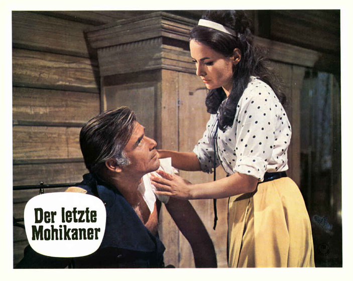 Karin Dor y Joachim Fuchsberger en el-ultimo-mohicano-1965