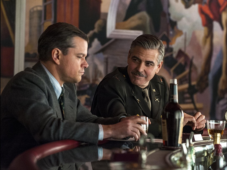 George Clooney y Matt Damon en Monuments Men