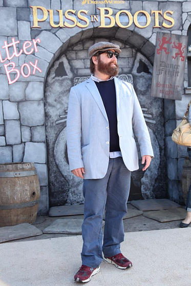 Zach Galifianakis en El Gato con Botas (Premiere en Los Angeles. Octubre 2011)