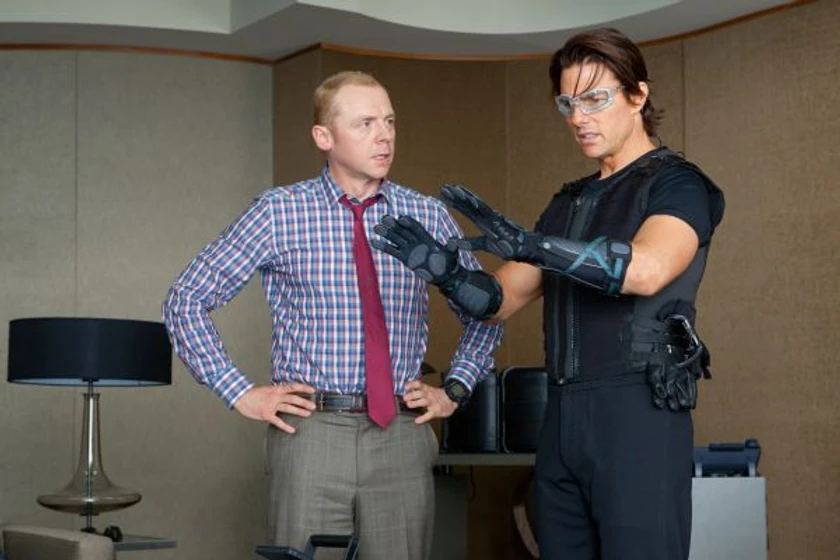 Tom Cruise y Simon Pegg en Misión: Imposible. Protocolo fantasma