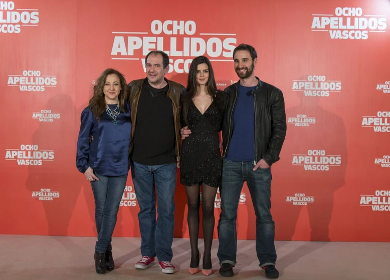 Karra Elejalde, Clara Lago, Carmen Machi y Dani Rovira en ocho-apellidos-vascos (Photocall en Madrid. Marzo 2014)