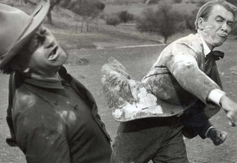 James Stewart y John Wayne en el-hombre-que-mato-a-liberty-valance