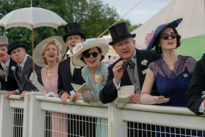 Elizabeth McGovern, Hugh Bonneville, Laura Carmichael, Michelle Dockery y Harry Hadden-Paton en Downton Abbey: El Gran Final