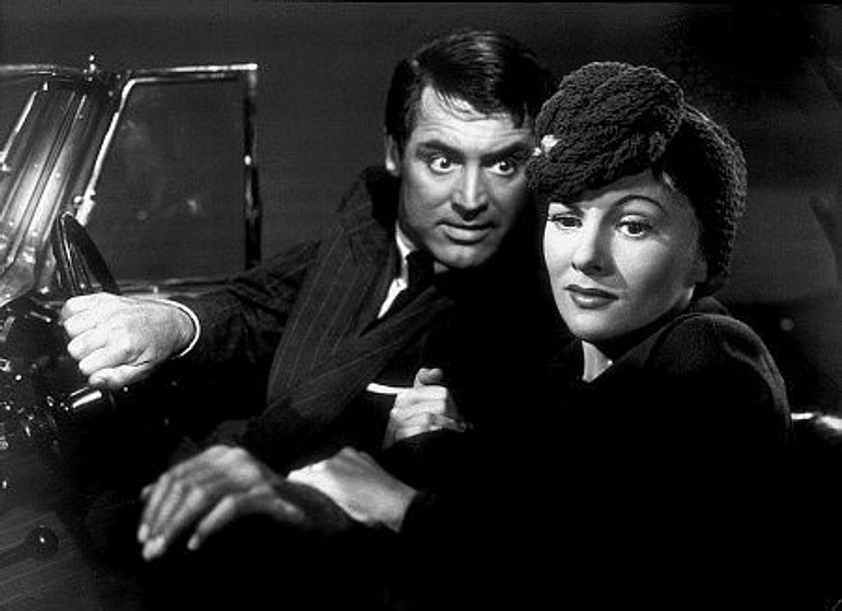 Cary Grant y Joan Fontaine en Sospecha