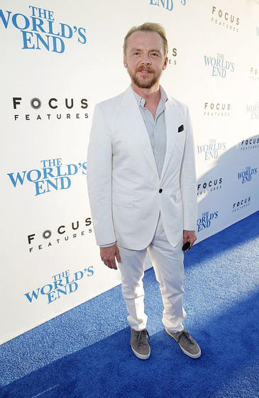 Simon Pegg en Bienvenidos al fin del mundo (Premiere en Los Angeles)