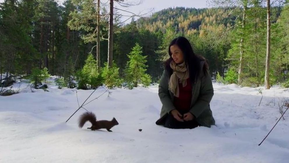 Liz Bonnin en invierno-animal
