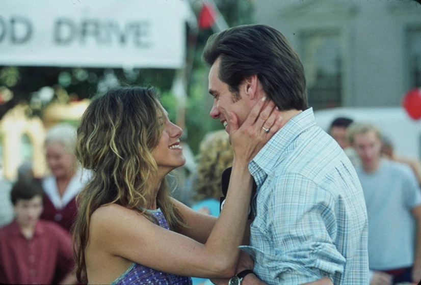 Jim Carrey y Jennifer Aniston en Como Dios