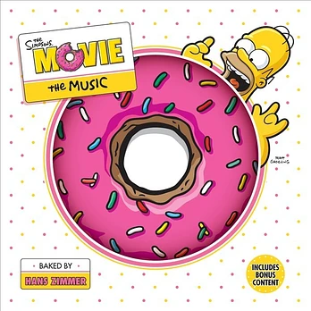 Carátula de la banda de sonido de Los Simpson. La Película