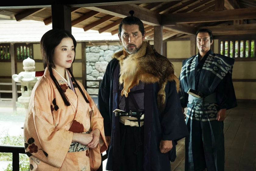 Masahiro Motoki, Yuriko Yoshitaka y Munetaka Aoki en el-samurai-y-el-prisionero
