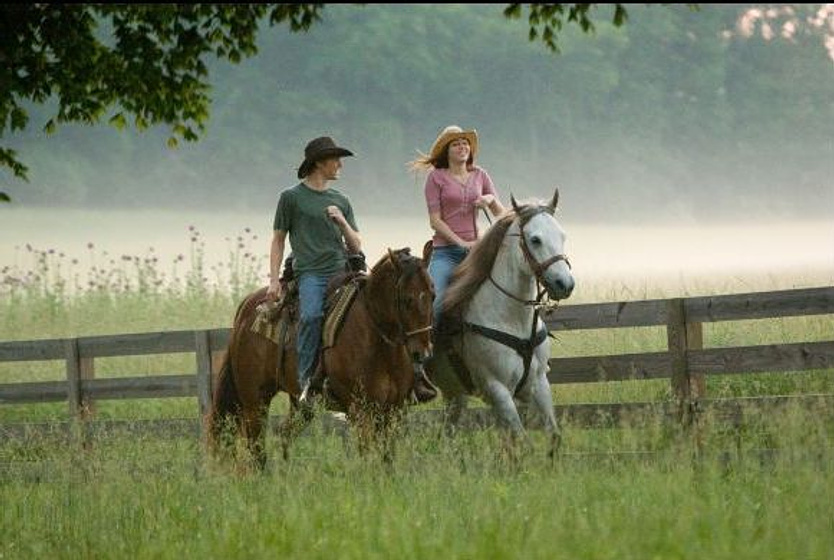 Miley Cyrus y Lucas Till en Hannah Montana. La Película