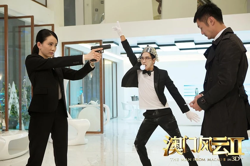 Shawn Yue, Nick Cheung y Connie Man en from-vegas-to-macau-ii