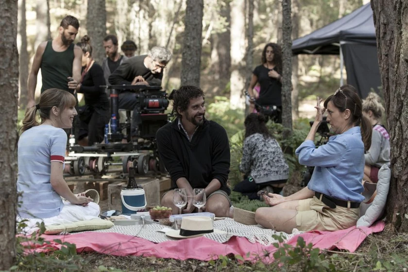 Paco León, Belén Cuesta y Natalia de Molina en kiki-el-amor-se-hace (Rodaje)