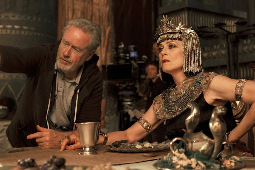 Ridley Scott y Sigourney Weaver en exodus-dioses-y-reyes (Rodaje)