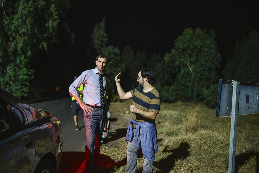 Julián Villagrán y Gonzalo Bendala en Cuando los Ángeles duermen (Rodaje)