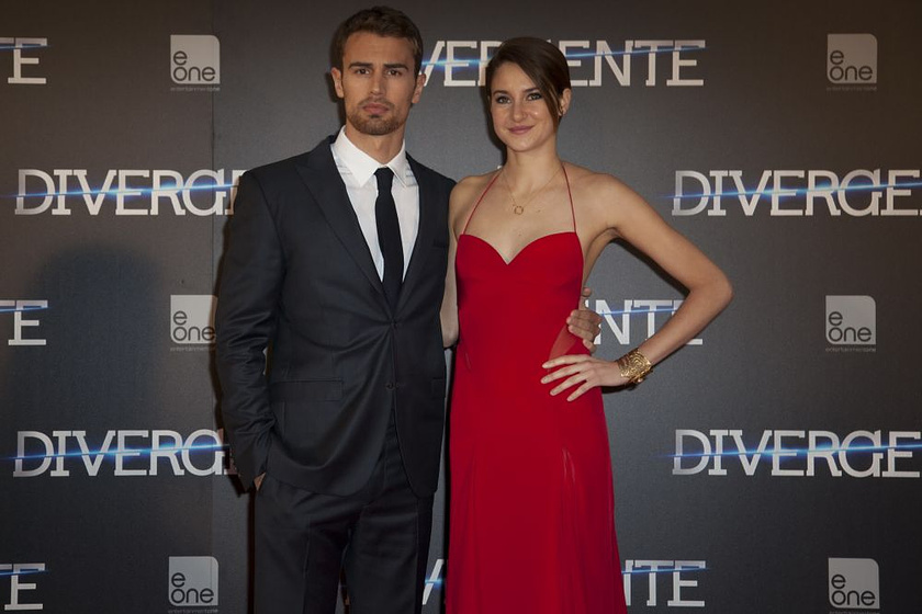 Shailene Woodley y Theo James en Divergente (Premiere en Madrid. Abril 2014)