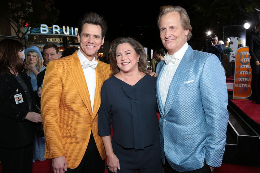 Jim Carrey, Jeff Daniels y Kathleen Turner en Dos tontos todavía más tontos (Premiere en Los Angeles. 2014)