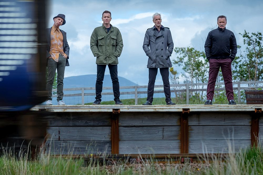 Ewan McGregor, Robert Carlyle, Jonny Lee Miller y Ewen Bremner en T2: Trainspotting