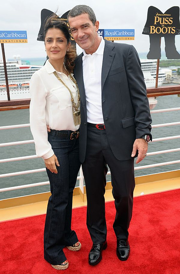 Antonio Banderas y Salma Hayek en El Gato con Botas (Premiere en Miami. Octubre 2011)