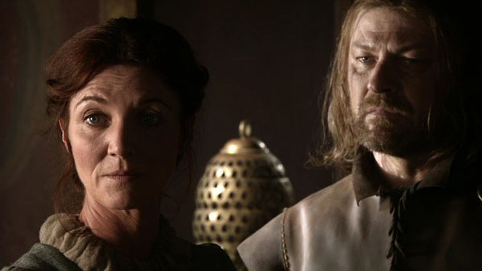 Sean Bean y Michelle Fairley en Juego de Tronos