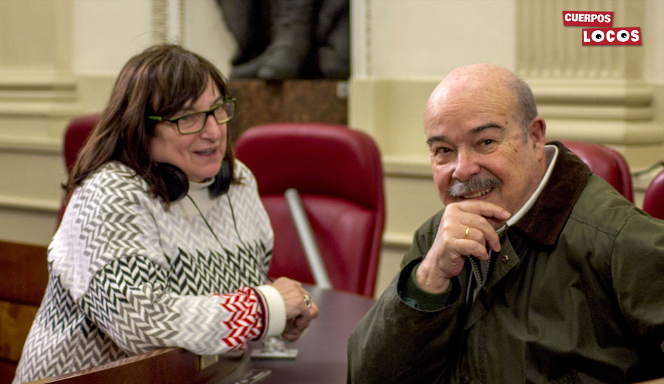 Antonio Resines y Ana Murugarren en Cuerpos Locos (Rodaje)
