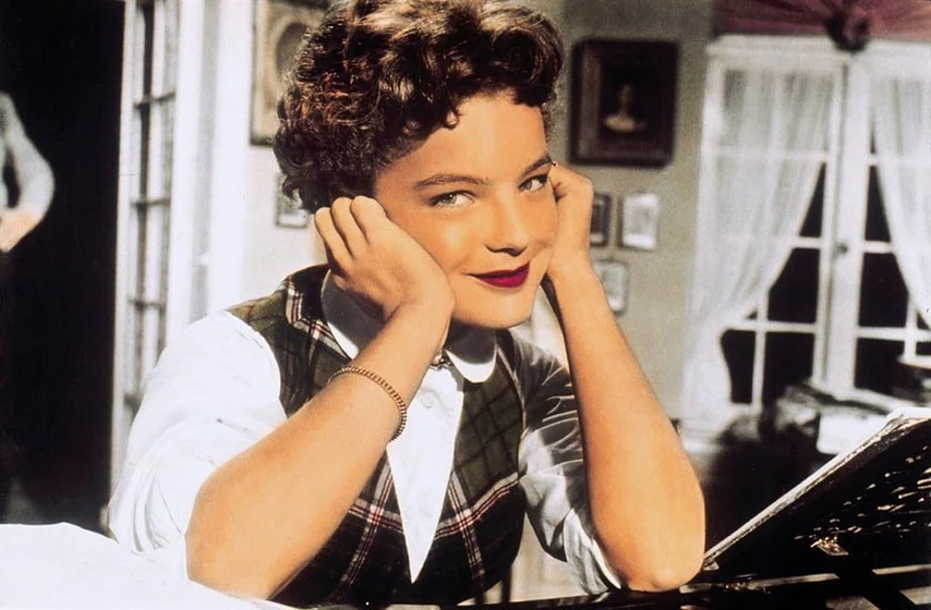 Romy Schneider en lilas-blancas
