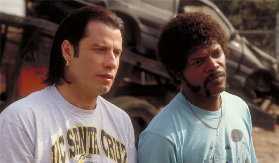 Samuel L. Jackson y John Travolta en Pulp Fiction