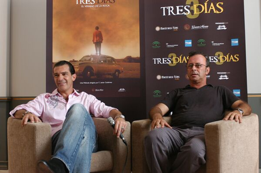 Antonio Banderas y Antonio Pérez en 3 Días (Presentación en el Festival de Málaga (Marzo 2008))