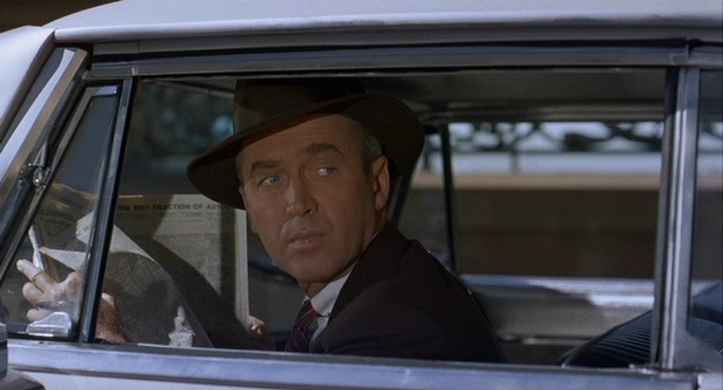 James Stewart en Vértigo (de Entre los Muertos)
