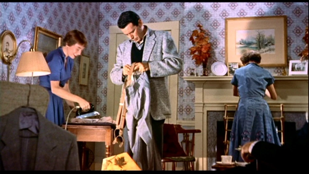 Shirley MacLaine, John Forsythe y Mildred Natwick en pero-quien-mato-a-harry