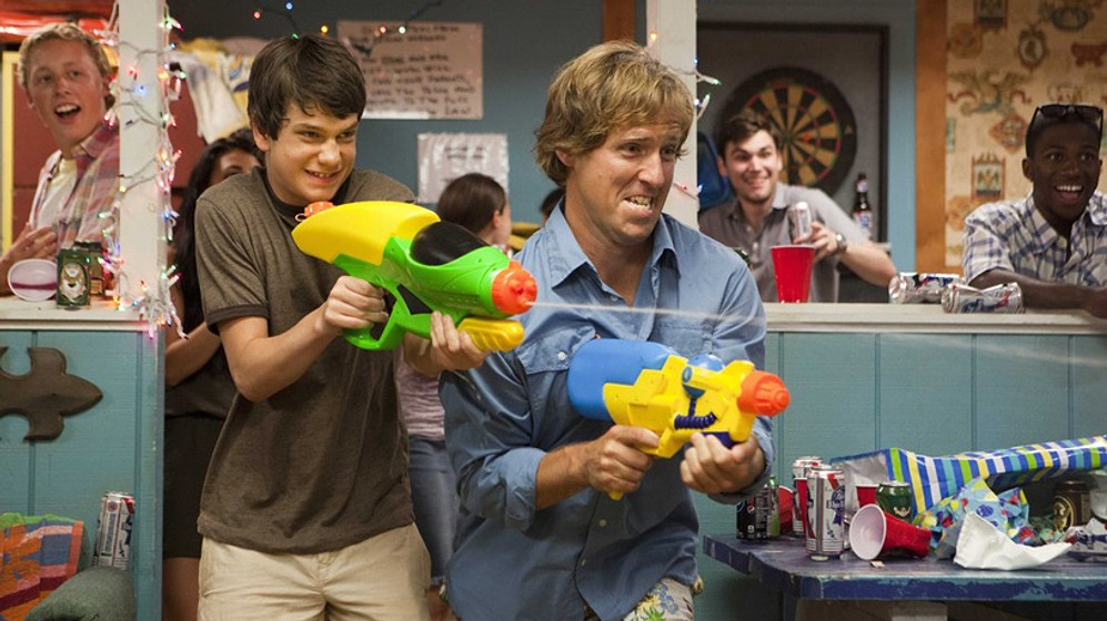 Nat Faxon y Liam James en El Camino de Vuelta