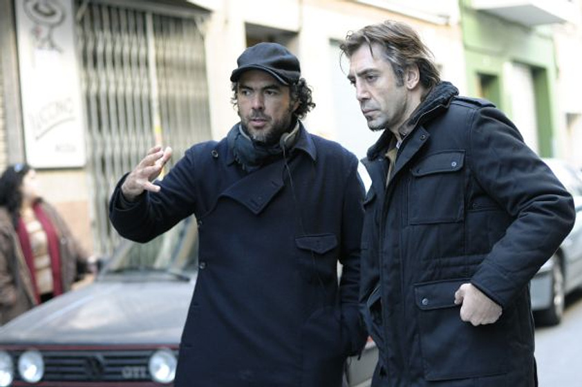 Alejandro González Iñárritu y Javier Bardem en Biutiful