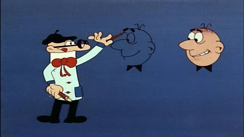 Imagen de Mortadelo y Filemón en el armario del tiempo
