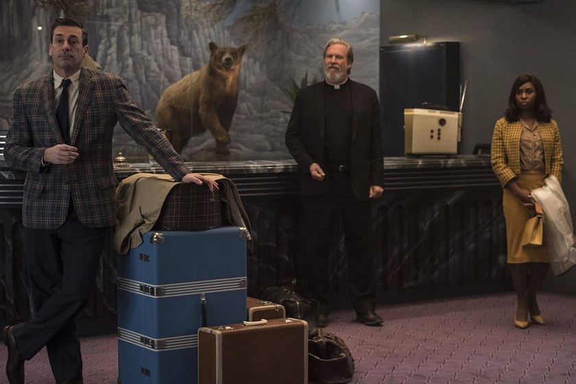 Jon Hamm, Dakota Johnson y Cynthia Erivo en Malos Tiempos en el Royale